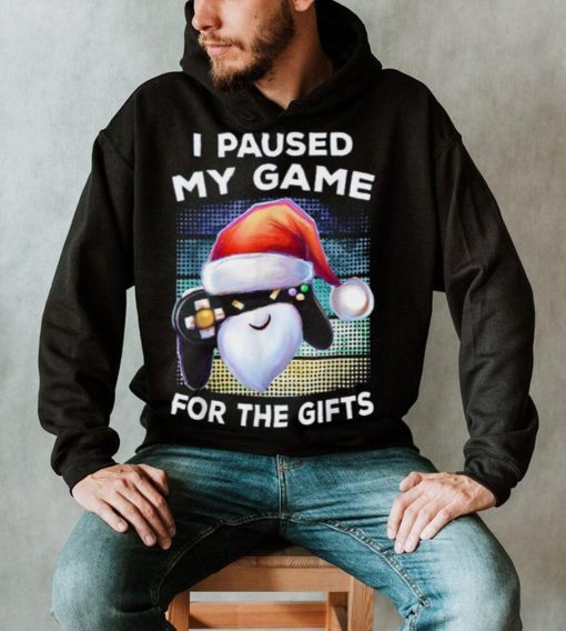 I Paused My Game Christmas Santa Funny Gamer Pajama N Boy Shirt