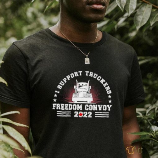 I Support Truckers Canada USA Freedom Convoy 2022 Stars T Shirt