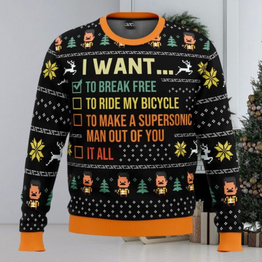 I Want To Break Free Queen Ugly Christmas Sweater