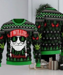 I Willie Love Christmas Willie Bond Weed Ugly Christmas Sweater