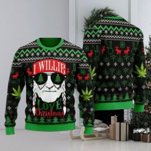 I Willie Love Christmas Willie Bond Weed Ugly Christmas Sweater