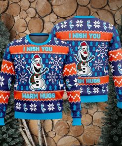 I Wish You Warm Hugs Ugly Christmas Sweater Snowman Santa Hat Gift For Men Women Winter