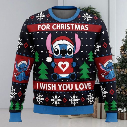 I Wish you Love Stitch Ugly Sweater Christmas