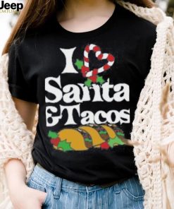 I love Santa and Tacos' Men's V Neck T Shirt