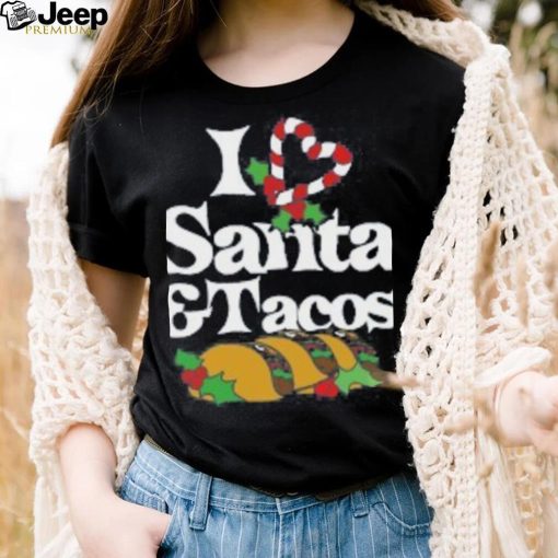 I love Santa and Tacos’ Men’s V Neck T Shirt