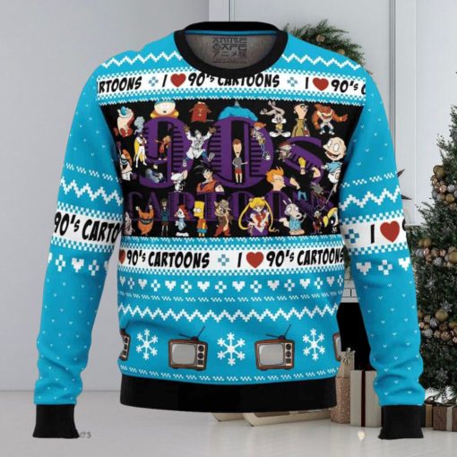 I love the 90s Cartoons Christmas Sweater