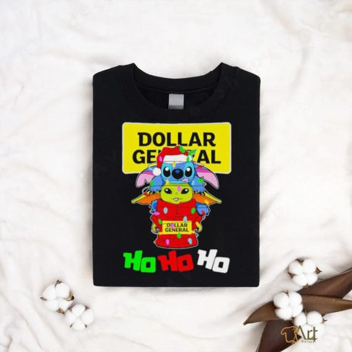 Stitch and baby Yoda Dollar General ho ho ho Christmas shirt