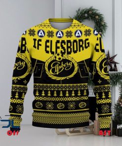 IF Elfsborg Allsvenskan Sweden Ugly Sweater Christmas