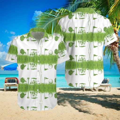 Icon Golf Green Pattern Hawaiian Aloha Shirts