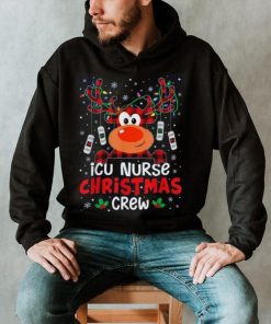 Icu Nurse Christmas Crew Cute Reindeer Xmas Love Nurse Life Shirt