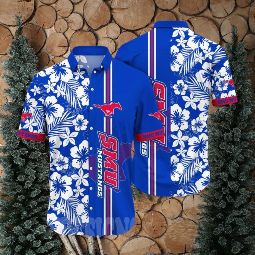 SMU Mustangs NCAA Flower Full Printed Unisex Hawaiian Shirt