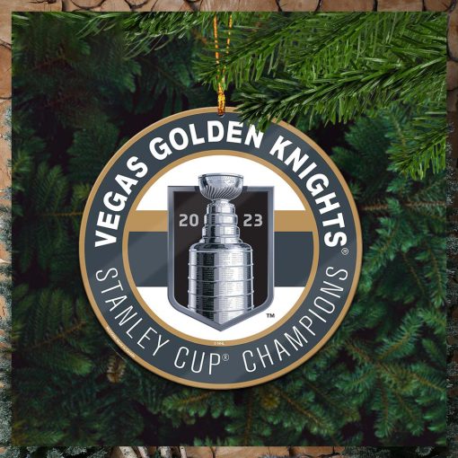 Vegas Golden Knights Stanley Cup Champions 2023 Custom Name Christmas Tree Decorations Ornament