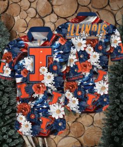Illinois Fighting Illini NCAA3 Hawaii Shirt Independence Day