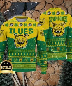 Ilves Hockey Ugly Christmas Sweater Logo Custom Name Gift Fans