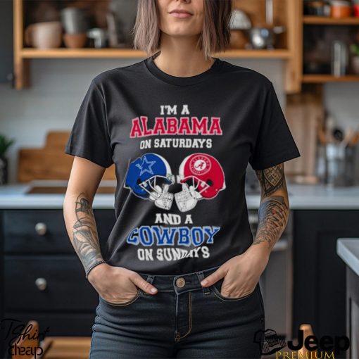 I’m A Alabama On Saturdays And A Cowboys On Sundays Helmet 2023 T Shirt