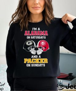 I’m A Alabama On Saturdays And A Packers On Sundays Helmet 2023 T Shirt