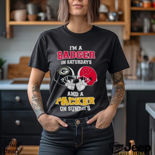 I’m A Badgers On Saturdays And A Packers On Sundays Helmet 2023 T Shirt