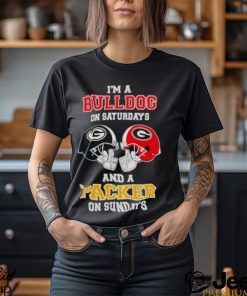 I’m A Bulldogs On Saturdays And A Packers On Sundays Helmet 2023 T Shirt