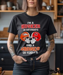 I’m A Huskers On Saturdays And A Broncos On Sundays Helmet 2023 T Shirt