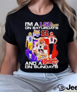 I’m A Lsu Tigers On Saturdays And A Cincinnati Bengals On Sundays Shirt