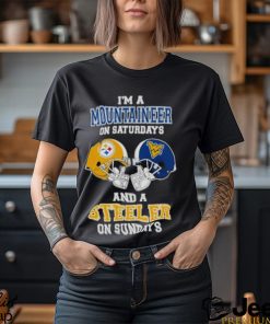 I’m A Mountaineers On Saturdays And A Steelers On Sundays Helmet 2023 T Shirt