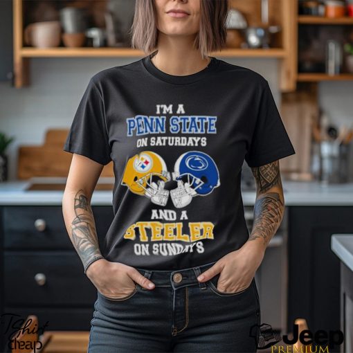 I’m A Penn State On Saturdays And A Steelers On Sundays Helmet 2023 T Shirt