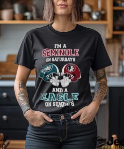 I’m A Seminoles On Saturdays And A Eagles On Sundays Helmet 2023 T Shirt