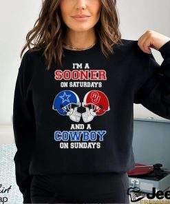 I’m A Sooner On Saturdays And A Cowboys On Sundays Helmet 2023 T Shirt
