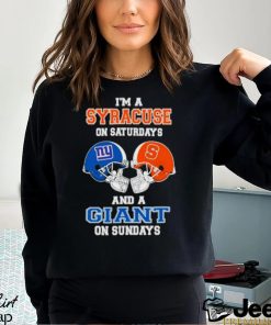 I’m A Syracuse On Saturdays And A Giants On Sundays Helmet 2023 T Shirt