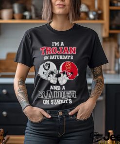 I’m A Trojans On Saturdays And A Raiders On Sundays Helmet 2023 T Shirt