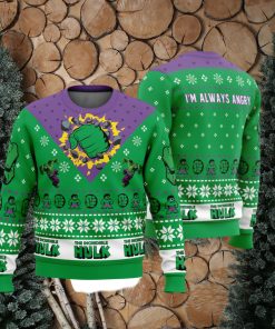 I’m Always Angry The Incredible Hulk Marvel Ugly Christmas Sweater