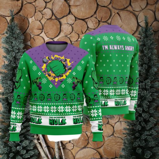 I’m Always Angry The Incredible Hulk Marvel Ugly Christmas Sweater