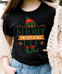 I'm Not Short I'm Just A Tall Elf Mens Funny Christmas T Shirt