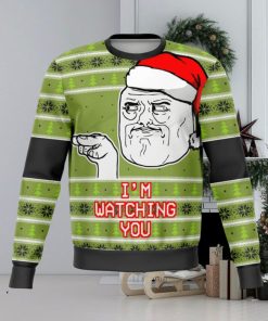 I’m Watching You Meme For Christmas Gifts Ugly Christmas Wool Knitted Sweater