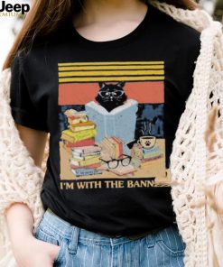 I’m With The Banned Black cat read book vintage shirt