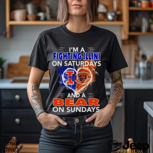 I’m a Fighting Illini on Saturdays and a Bear on Sundays 2023 shirt