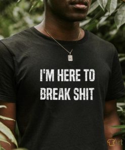 I’m here to break shit shirt