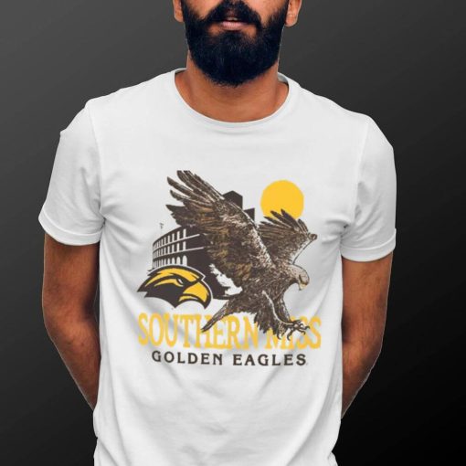 Image One Men’s Southern Miss Golden Eagles Ivory Mascot Stadium T Shirt