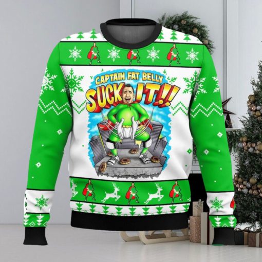 Impractical Jokers Captain Fat Belly Suck It Christmas Ugly Sweater Special Gift For Xmas