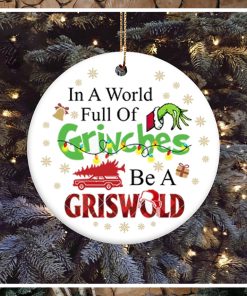 In A World Full Of Grinches Be A Griswold Grinch Christmas Ornament