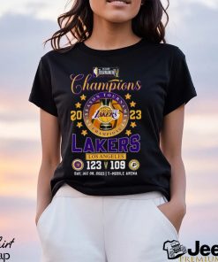 In Season Tournament Champions 2023 Los Angeles Lakers 123 – 109 Indiana Pacers Sat, Dec 09, 2023 T Mobile Arena T Shirt