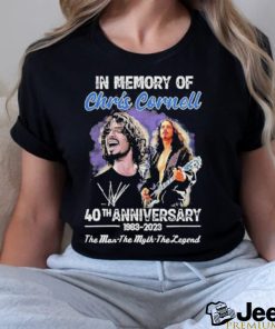 In memory of chris cornell 40th anniversary 1983 2023 the man the myth the legend shirt