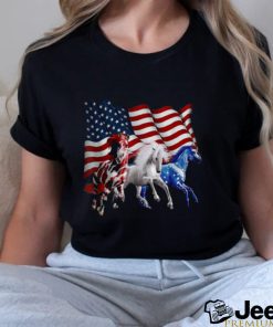 Independence Day Horse July 4th Horse Riding Flag America Classic T Shirt