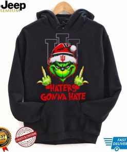 Indiana Hoosiers Grinch middle finger haters gonna hate shirt