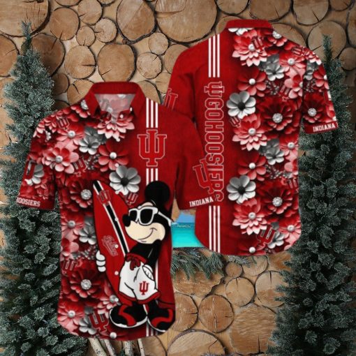 Indiana Hoosiers Hawaiian Shirt Mickey Love Surfing Trending Summer Gift