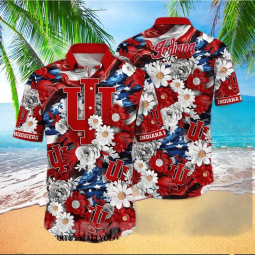 Indiana Hoosiers NCAA Independence Day Full Printed Classic Hawaiian Shirt