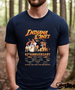 Indiana Jones 42nd Anniversary 1981 2023 Thank You For The Memories Shirt