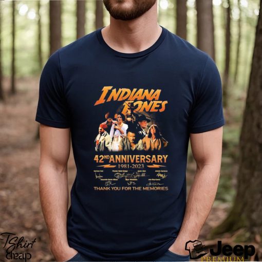 Indiana Jones 42nd Anniversary 1981 2023 Thank You For The Memories Shirt