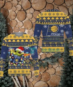 Indiana Pacers Cute Baby Yoda Star Wars Ugly Christmas Sweater