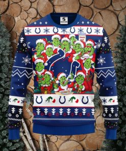 Indianapolis Colts 12 Grinch Xmas Day Christmas Ugly Sweater